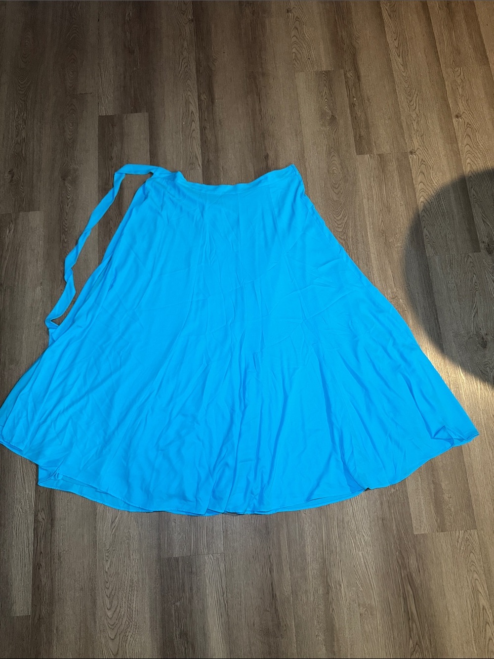 Classic A-Line Wrap Skirt in Bright Blue